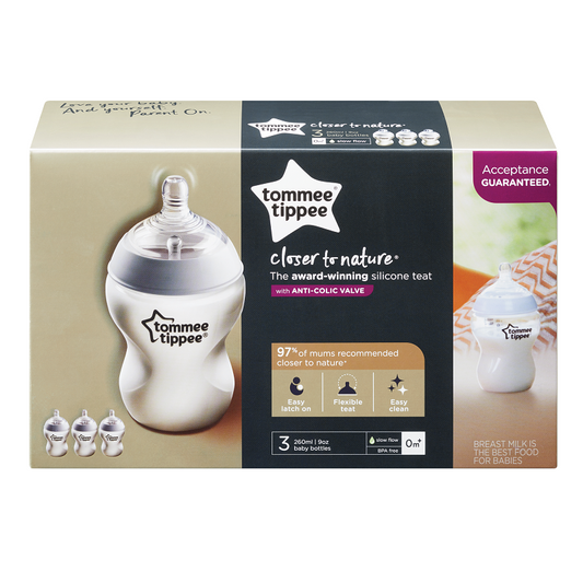 Tommee Tippee Closer to Nature 260ml 3 pack Bottles image 1