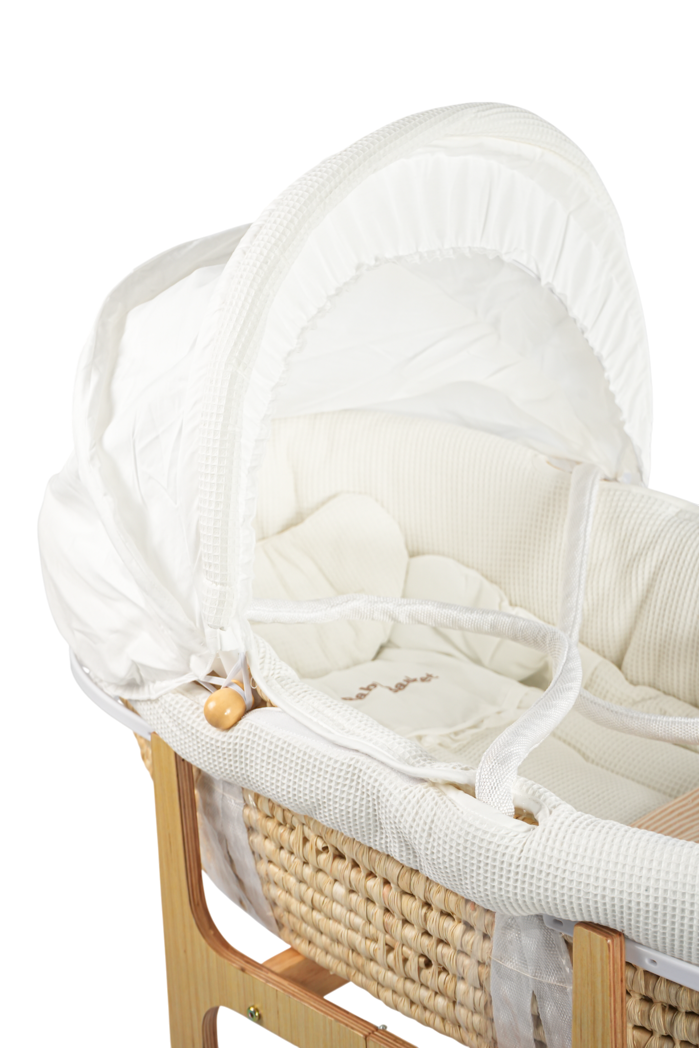 Emerald Baby Moses Basket wooden