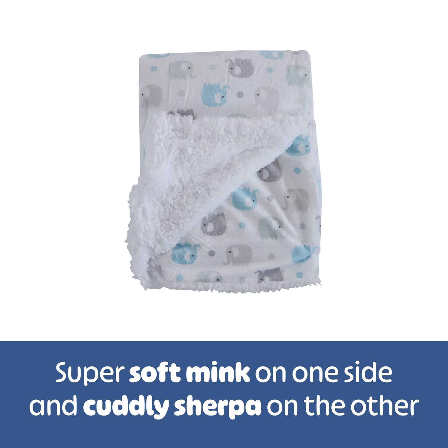 Snuggletime Mink Sherpa Blanket Blue image 5