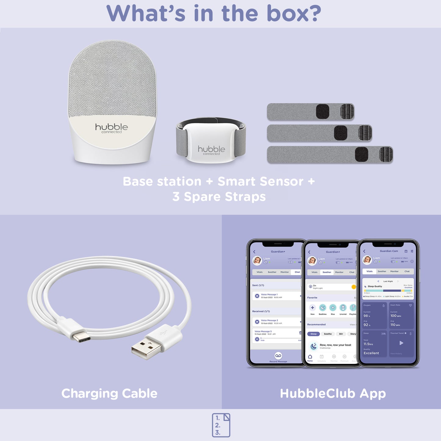 Hubble Connected Guardian+ Wearable Sleep Quality Tracker with Wellness & Activity Indicators image 8