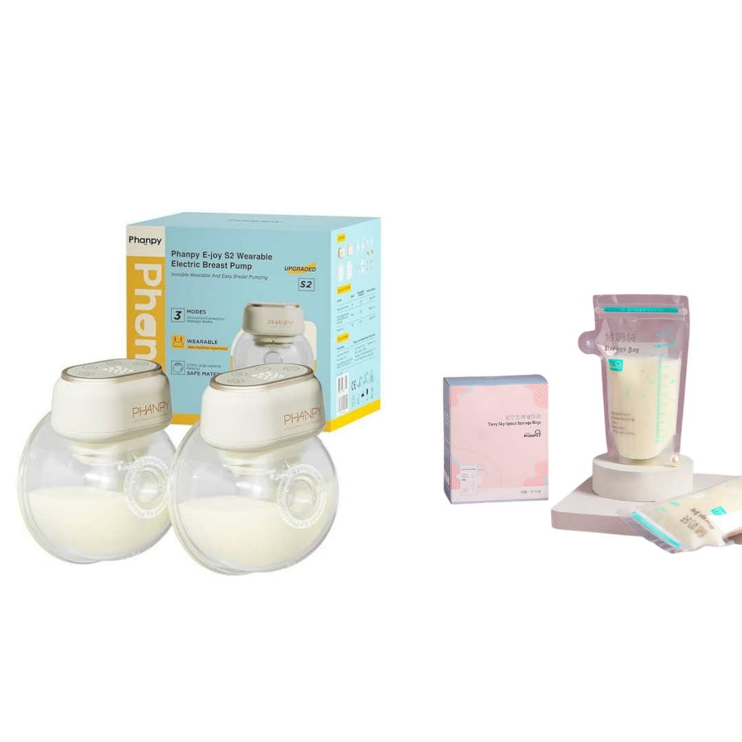 Phanphy Twin Pack breast Pump + Phanphy Milk Storage Bags image 1