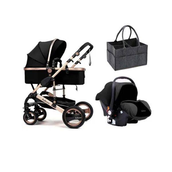 3 in 1 Belecoo OG Q3 Model Set (BLACK) + Diaper Caddy Bag – Babys