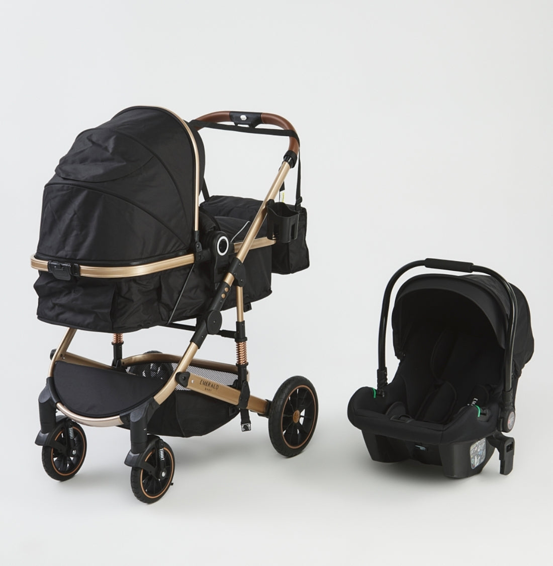3 in 1 Emerald Baby H6 Stroller Set with Car Seat and Nappy Bag