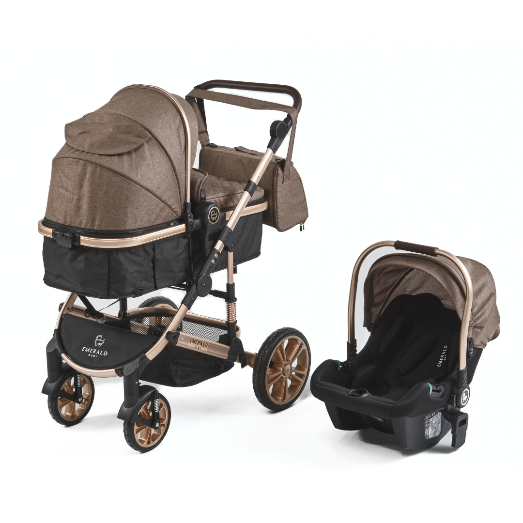 3 in 1 Emerald Baby Gold Rush Travel System - Coffee image