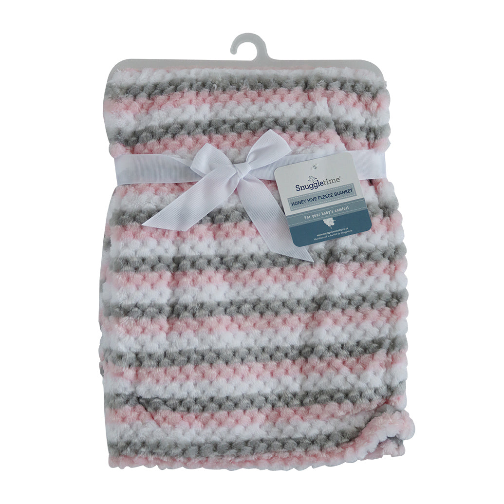 Snuggletime Honey Hive Fleece Blanket Blue