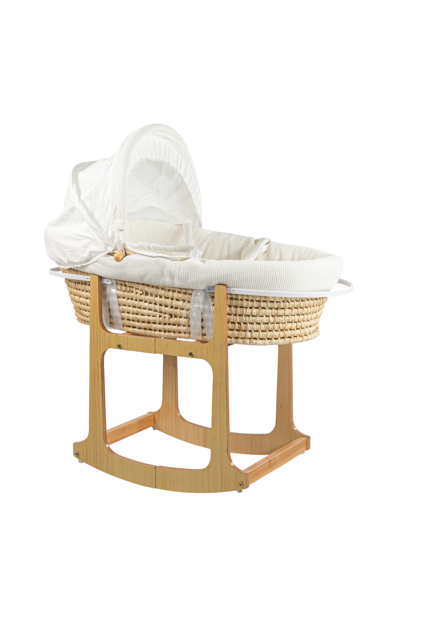 Emerald Baby Moses Basket wooden