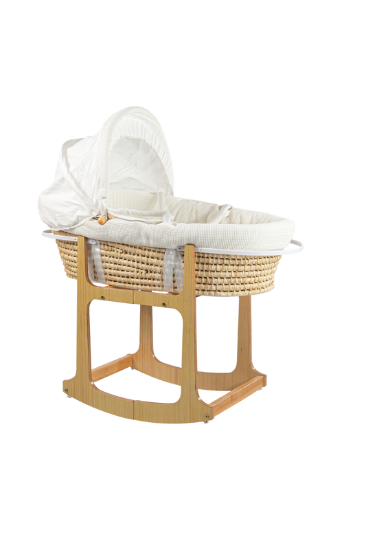 Emerald Baby Moses Basket wooden