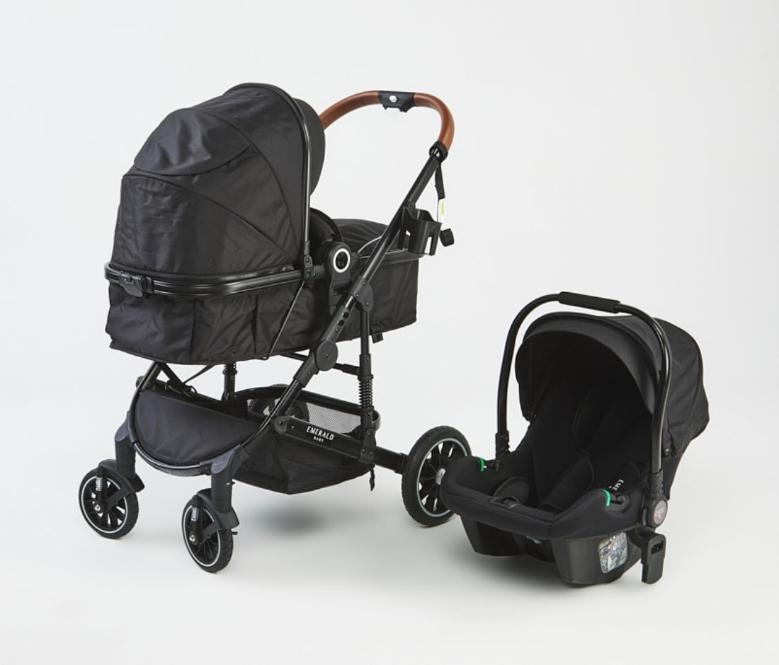 3 in 1 Emerald Baby H6 Stroller Set with Car Seat and Nappy Bag