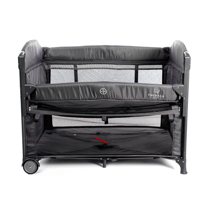 Emerald Baby Sarah Co Sleeper Camp Cot + Belecoo 3 in 1 Stroller Set (Black) image 2