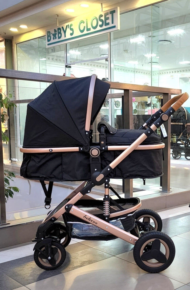 Emerald Baby Monaco Car Seat + 2 in 1 Belecoo Stroller (Black) image 1