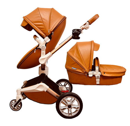 High Landscape 360° Hot Mom & Cool Dad Stroller - Brown image 0