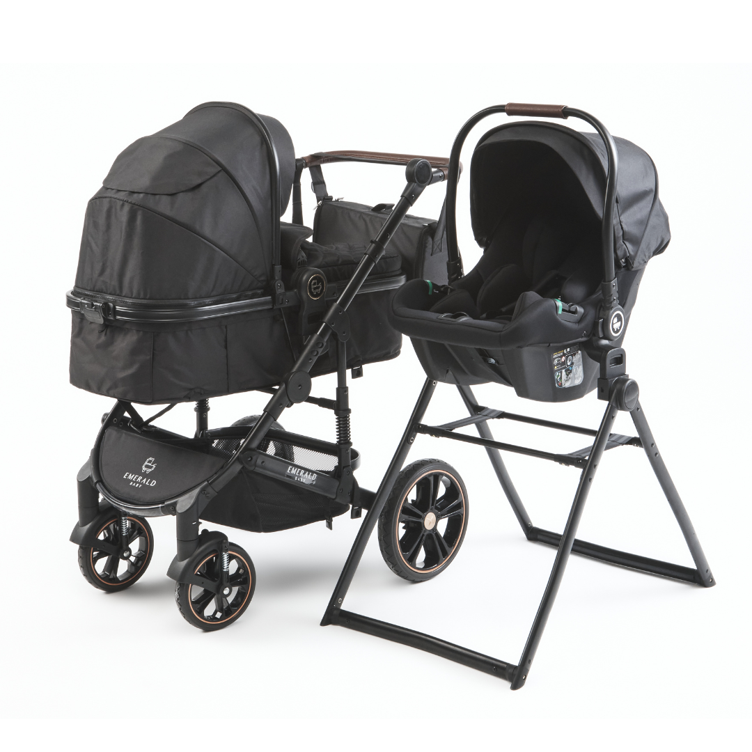 3 in 1 Emerald Baby Black on Black Travel System image 1