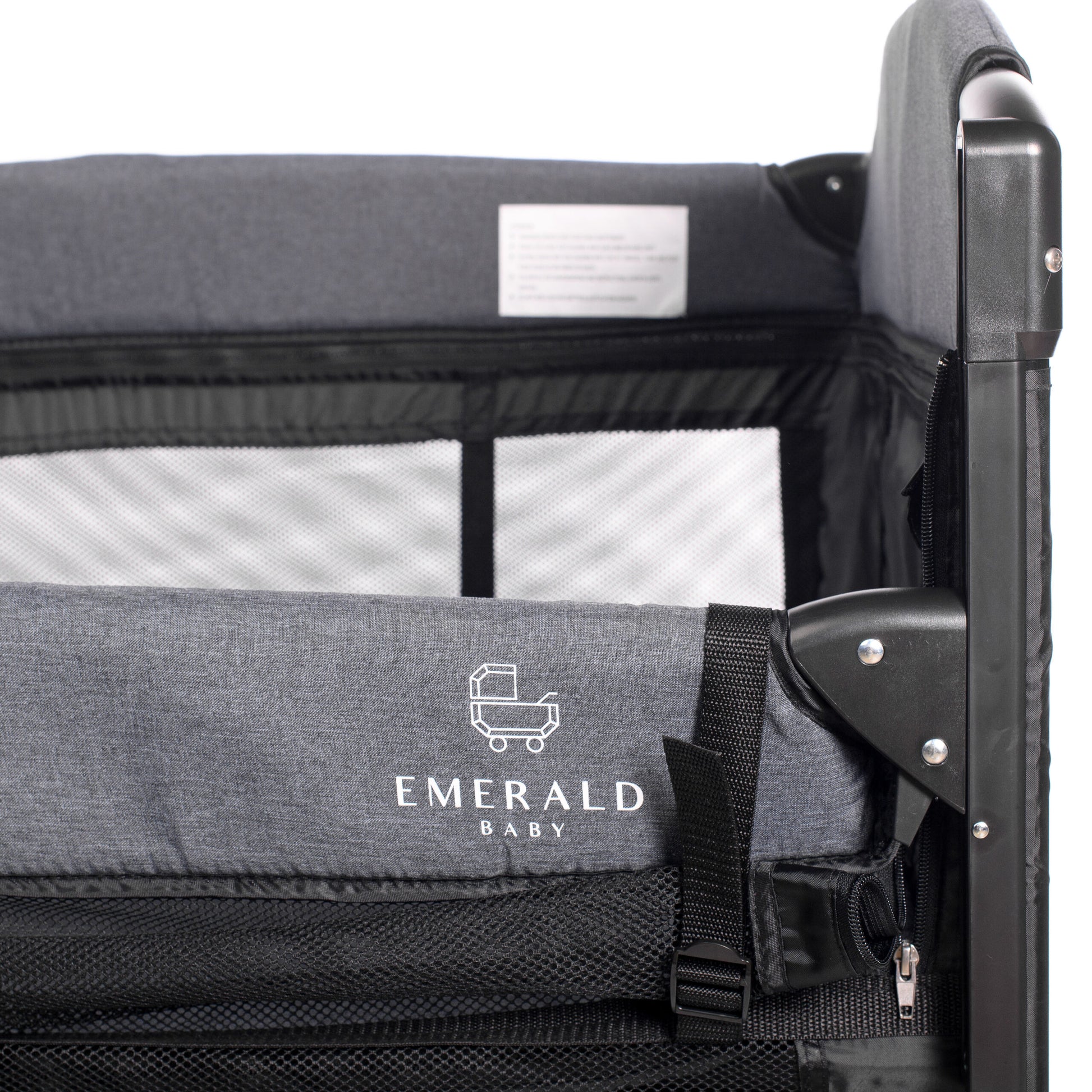 2 in 1 - Emerald Baby - Hannah Co Sleeper Camp Cot + Easy Breather Mattress image 7