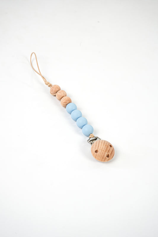 Emerald Baby pacifier clip wooden beads