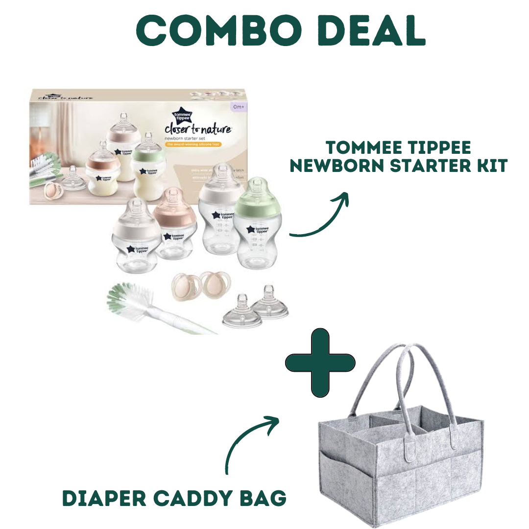 COMBO! Tommee Tippee Newborn Starter Kit + Diaper Caddy Bag image 0