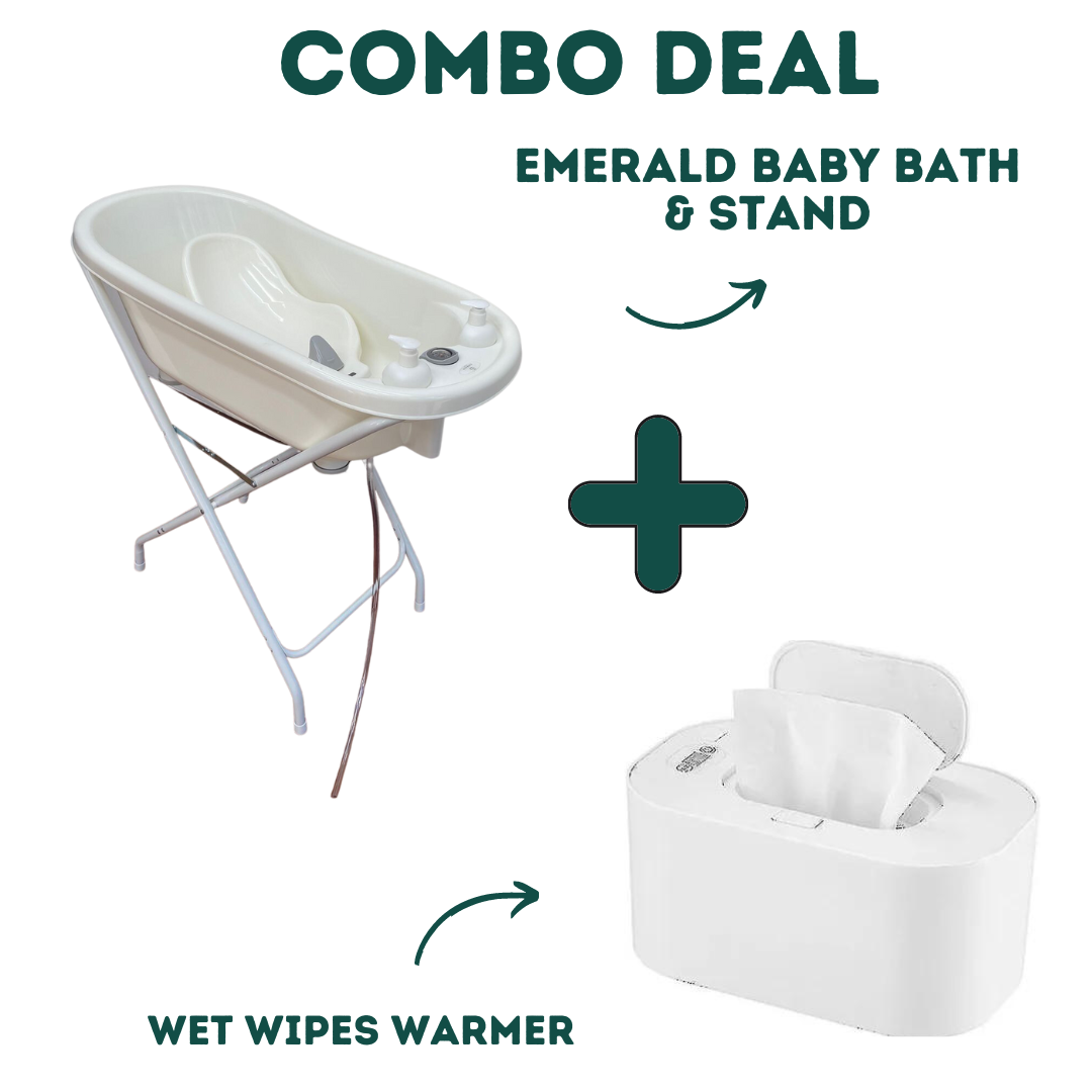 Emerald Baby Bath & Stand + Wet Wipes Warmer image 0
