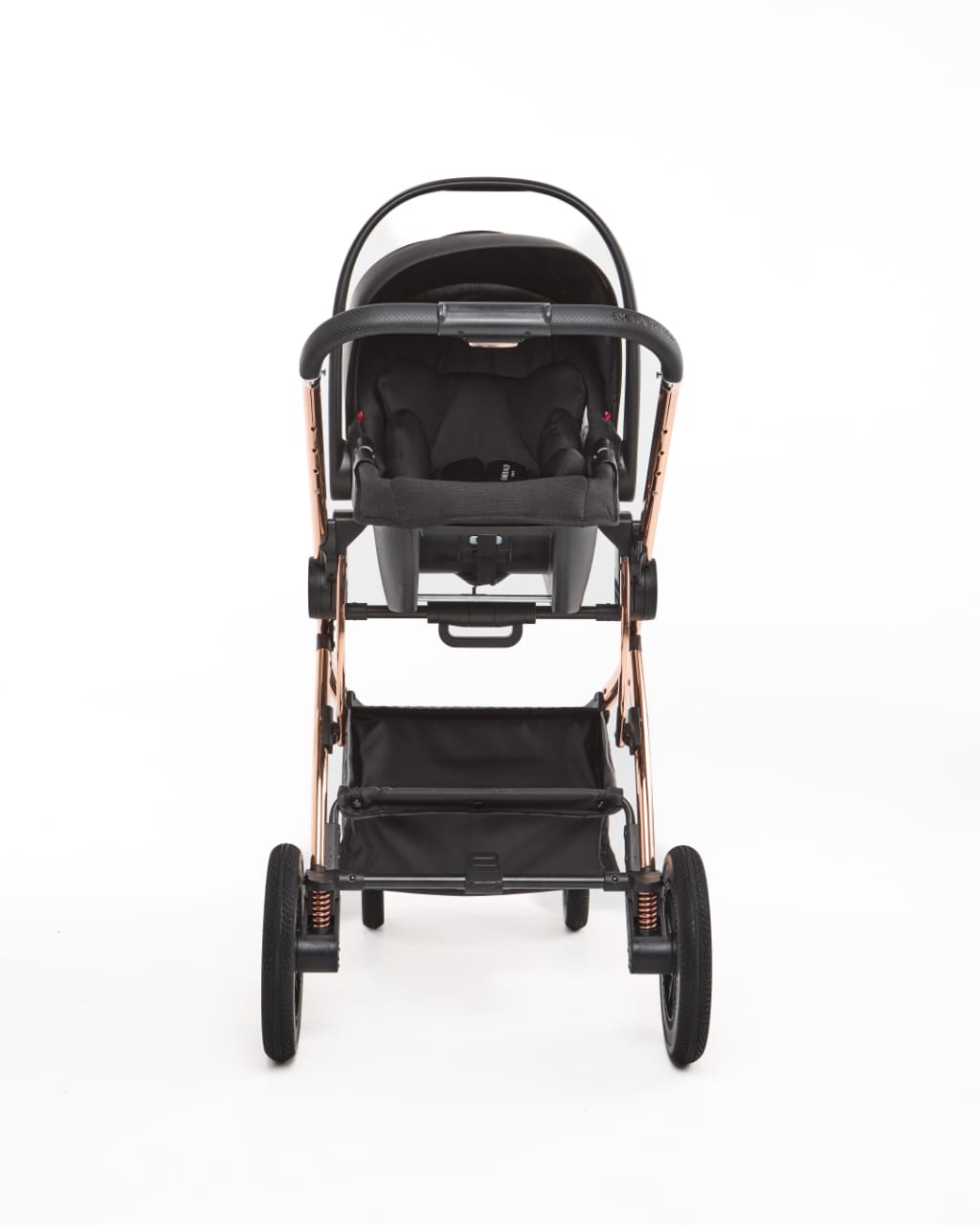 3 IN 1 Pu Black And Gold Frame Plus Car Seat And Pu Nappy Bag image 10