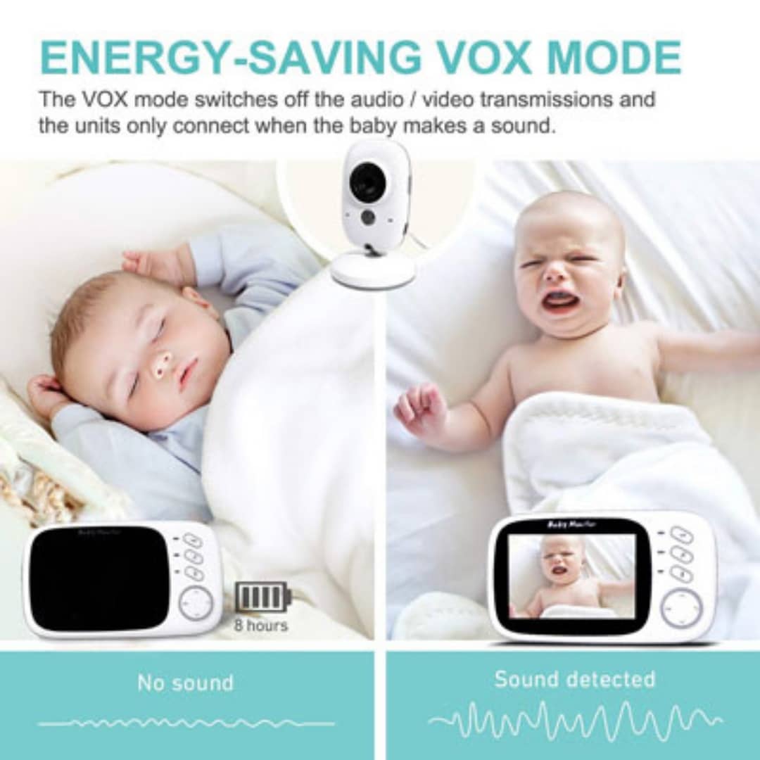 Babywombworld 3.2" Video  Baby Monitor with Audio and Night Vision image 2
