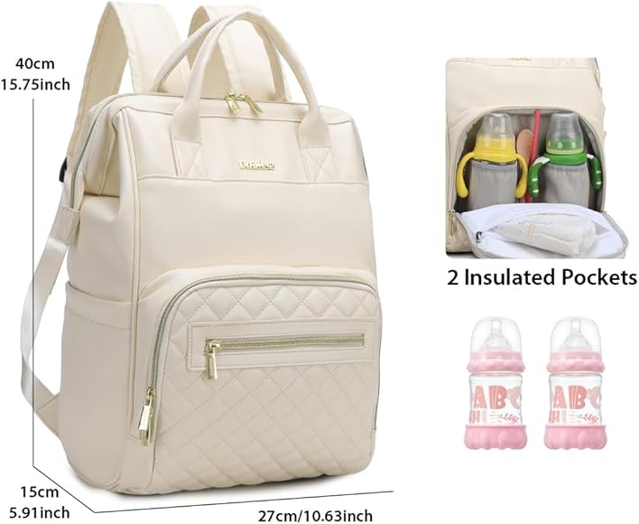 Bhafem PU Leather Diaper Bag image 2