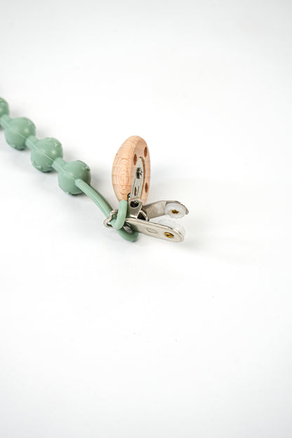 Emerald Baby silicone pacifier clip