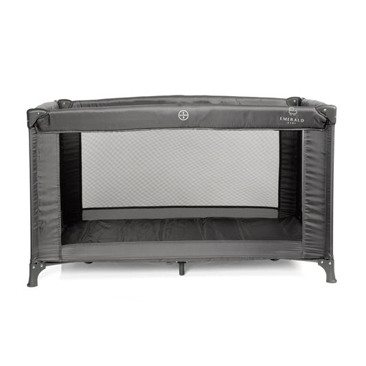 Emerald Baby Compact 3 in 1 Stroller Set with Car Seat & Nappy + Emerald Baby Yara Extra Length Camp Cot image 1