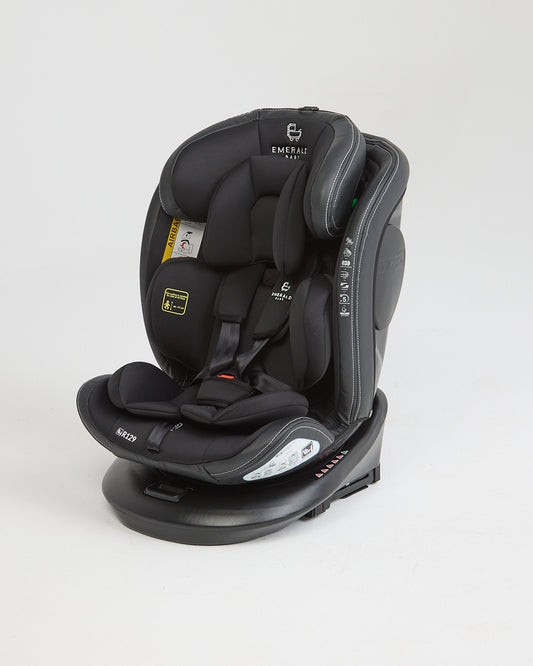 360° ROTATE Emerald Baby SILVERSTONE Car Seat with I-SIZE isofix base and Leather Finishes image 0