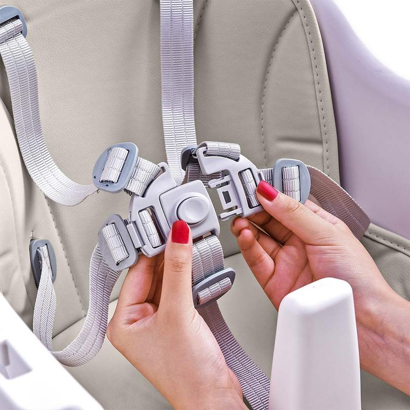 Adjustable Wooden Legged Baby High Chair - Pink image 3