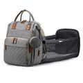 2 in 1 Convertible Nappy Bag/Bed - Grey image