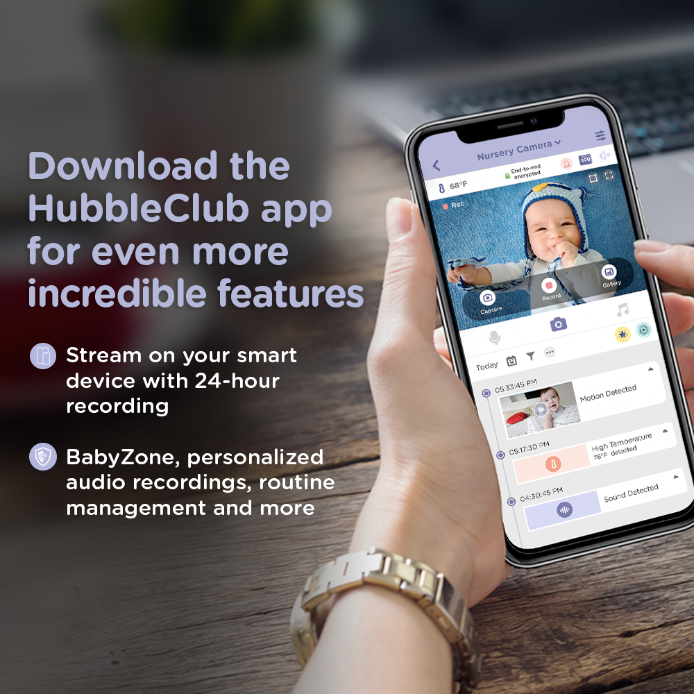Hubble Connected  Nursery Pal Cloud 5” Smart Baby Monitor with night light image 7