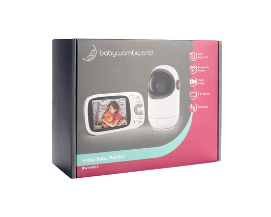BabyWombWorld 3.2″ Rotating Video Baby Monitor with Audio and Night Vision image 0