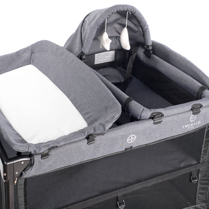 2 in 1 - Emerald Baby - Hannah Co Sleeper Camp Cot + Easy Breather Mattress image 9