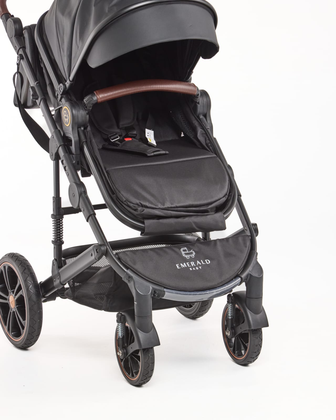 3 IN 1 Emerald Pu Leather Black On Black Plus Pu Nappy Bag image 11