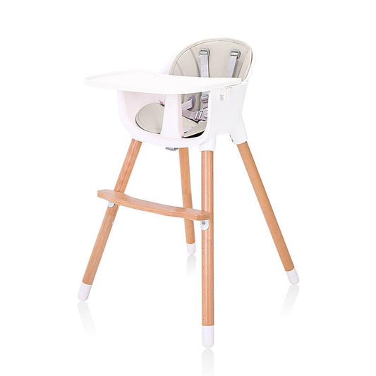 Adjustable Wooden Legged Baby High Chair - Brown image 0