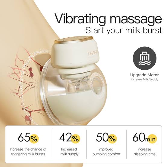 Phanphy Wearable Breast Pump + Tommee Tippee 3 Pack Bottles image 3