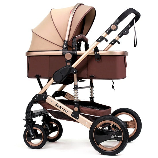 2 in 1 Belecoo OG Q3 Model Stroller/Pram - Khaaki image