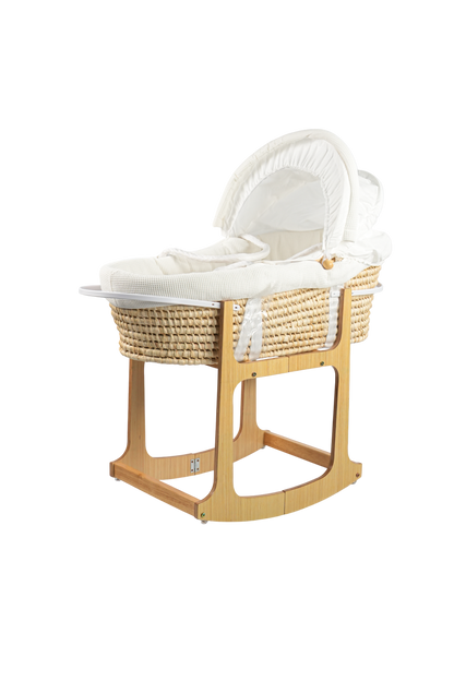 Emerald Baby Moses Basket wooden