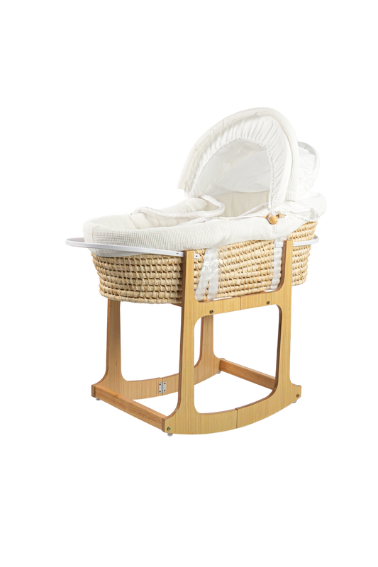 Emerald Baby Moses Basket wooden