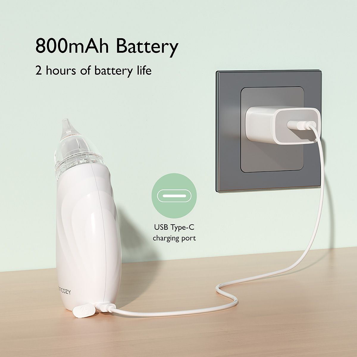 Momcozy Baby Nasal Aspirator - Long Battery Life