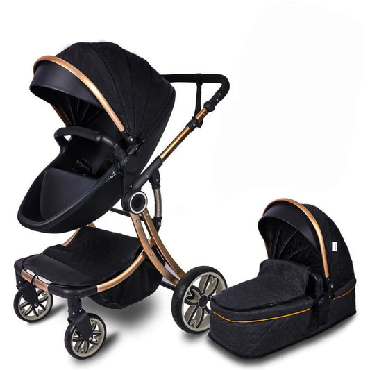 2 in 1 Egg Stroller Luxury - Black image 0