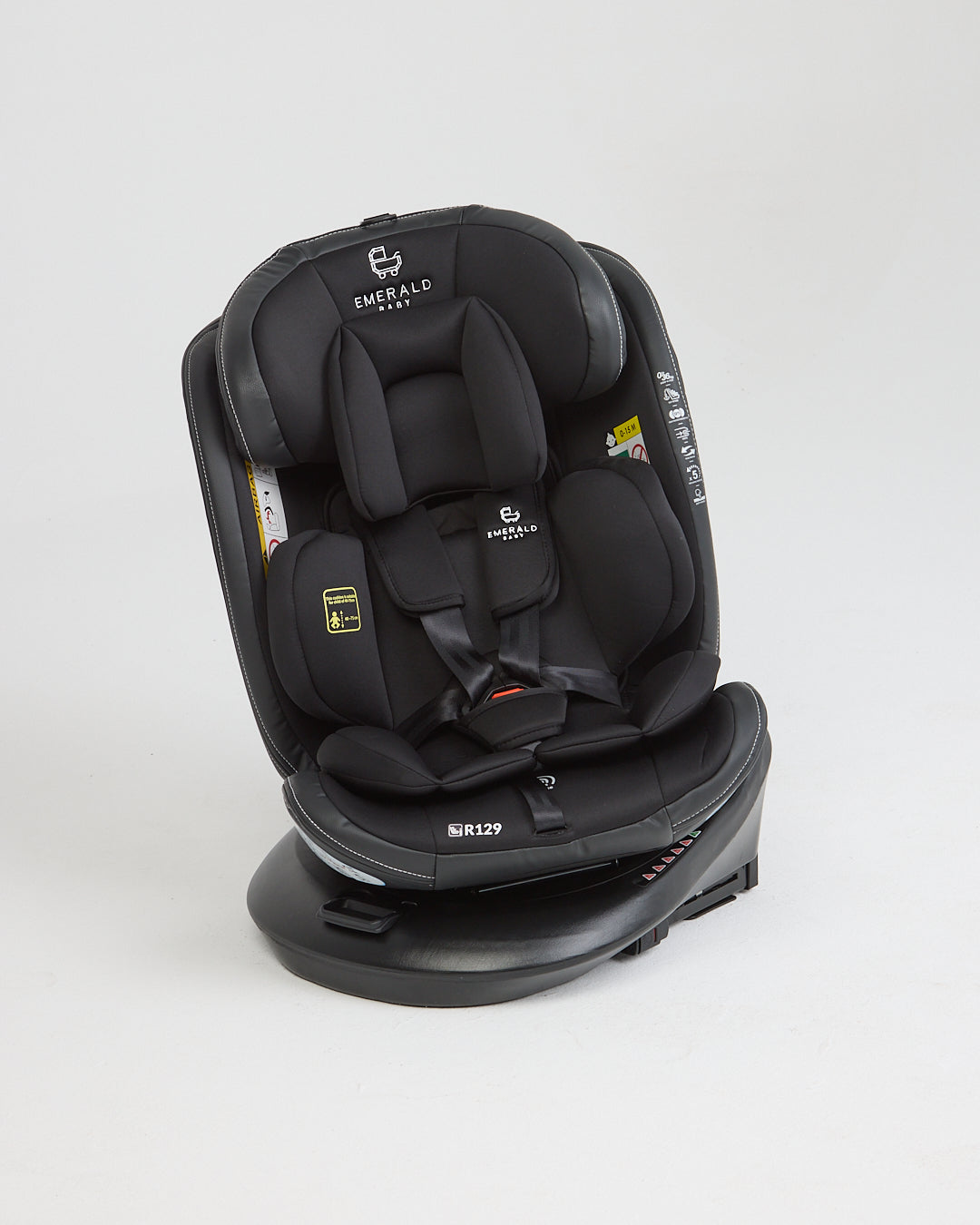 360° ROTATE Emerald Baby SILVERSTONE Car Seat with I-SIZE isofix base and Leather Finishes image 2