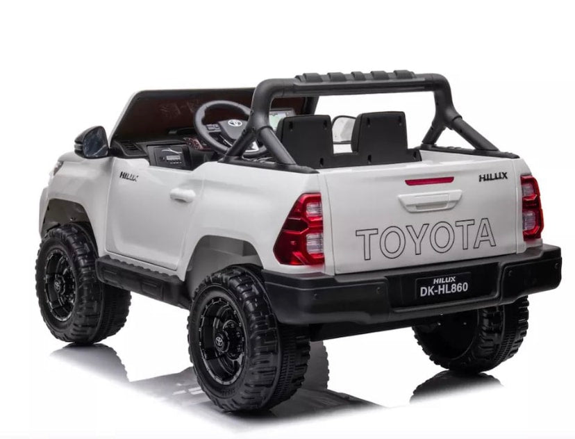 Toyota Hilux (Licensed) White - Kids Ride on Car image 2