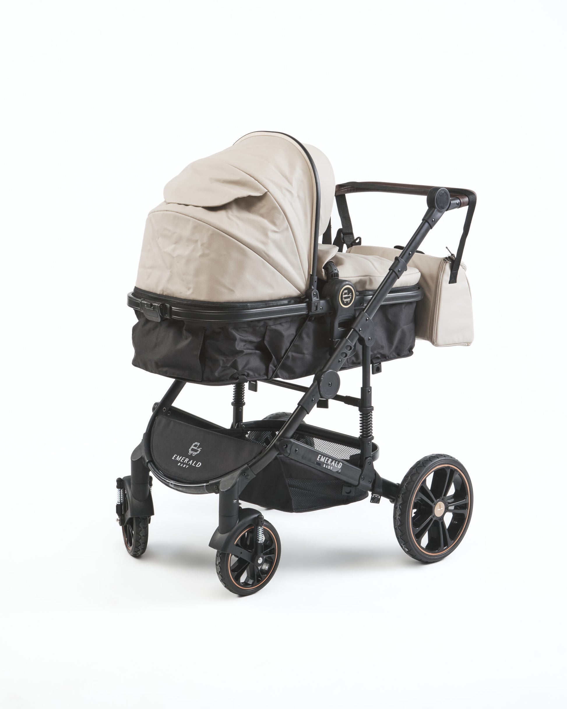 3 IN 1 Emerald Pu Beige N Black Plus Car Seat And Nappy Bag image 5