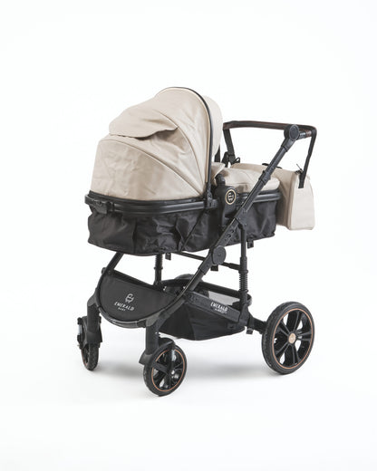 3 IN 1 Emerald Pu Beige N Black Plus Car Seat And Nappy Bag image 5