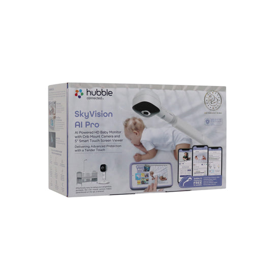 Hubble Connected  Skyvision AI Pro  AI Powered HD Baby Monitor with Crib Mount Camera and 12.7cm Touch Screen Viewer image 1