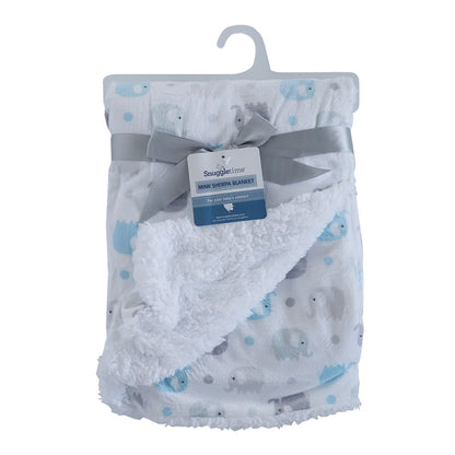 Snuggletime Mink Sherpa Blanket Blue image 2