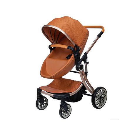 2 in 1 Luxury Egg Stroller (Brown) image 0