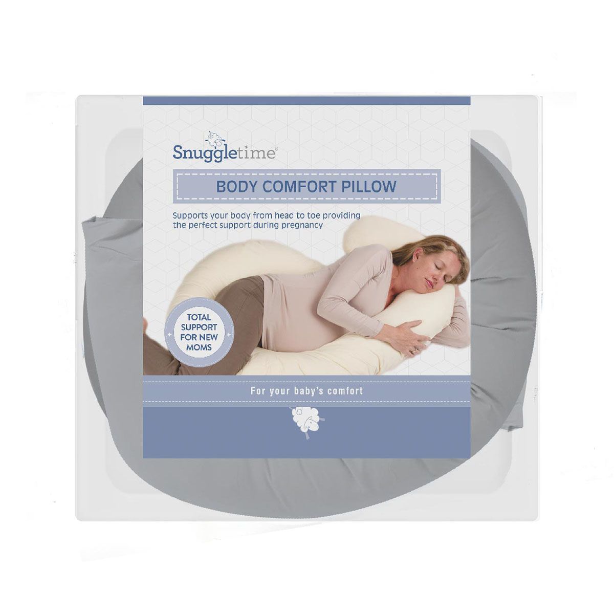 Snuggletime Body Comfort Pillow Grey image 0