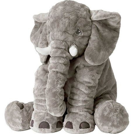Elephant Fluffy Teddy Pillow - Grey image 0