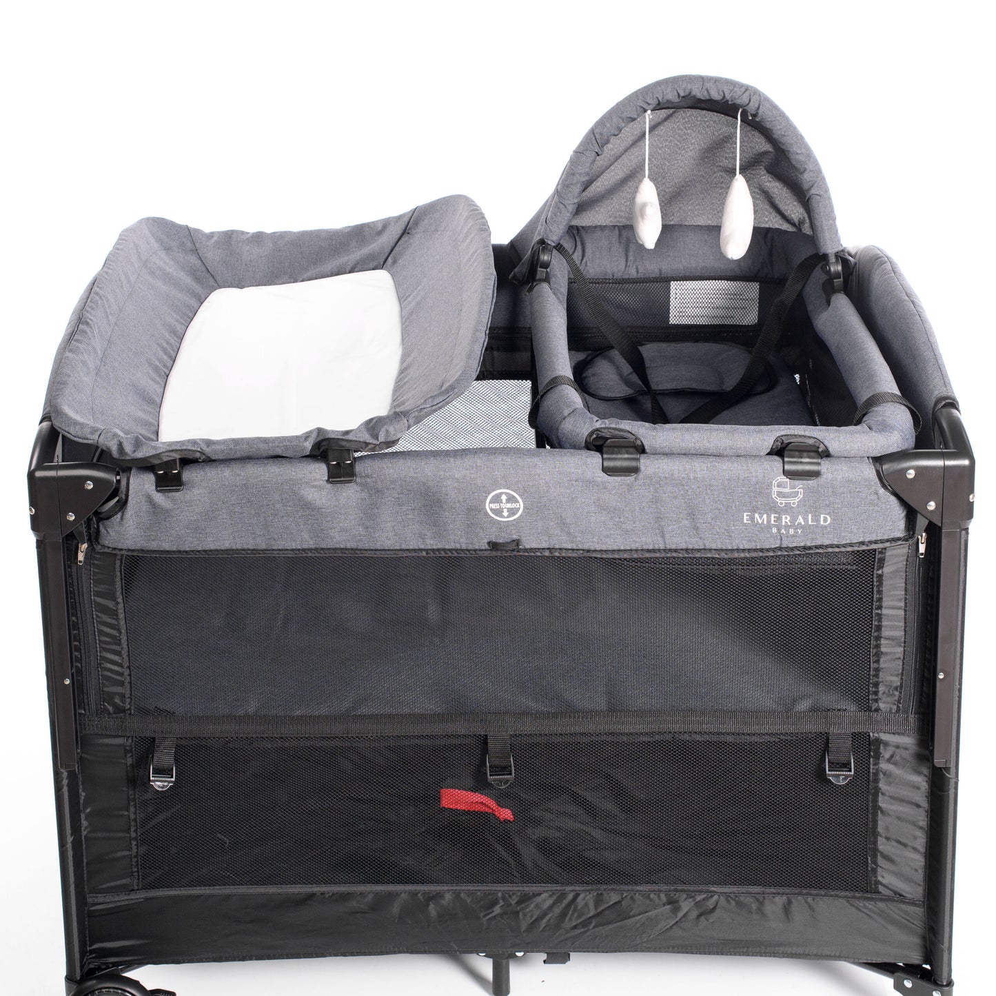 COMBO - Emerald Baby 3 in 1 Stroller Set + Emerald Baby Hannah Co Sleeper Camp Cot image 10