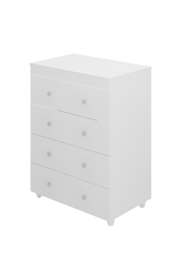 Chest of Draws - 4 Drawers 700 - White image